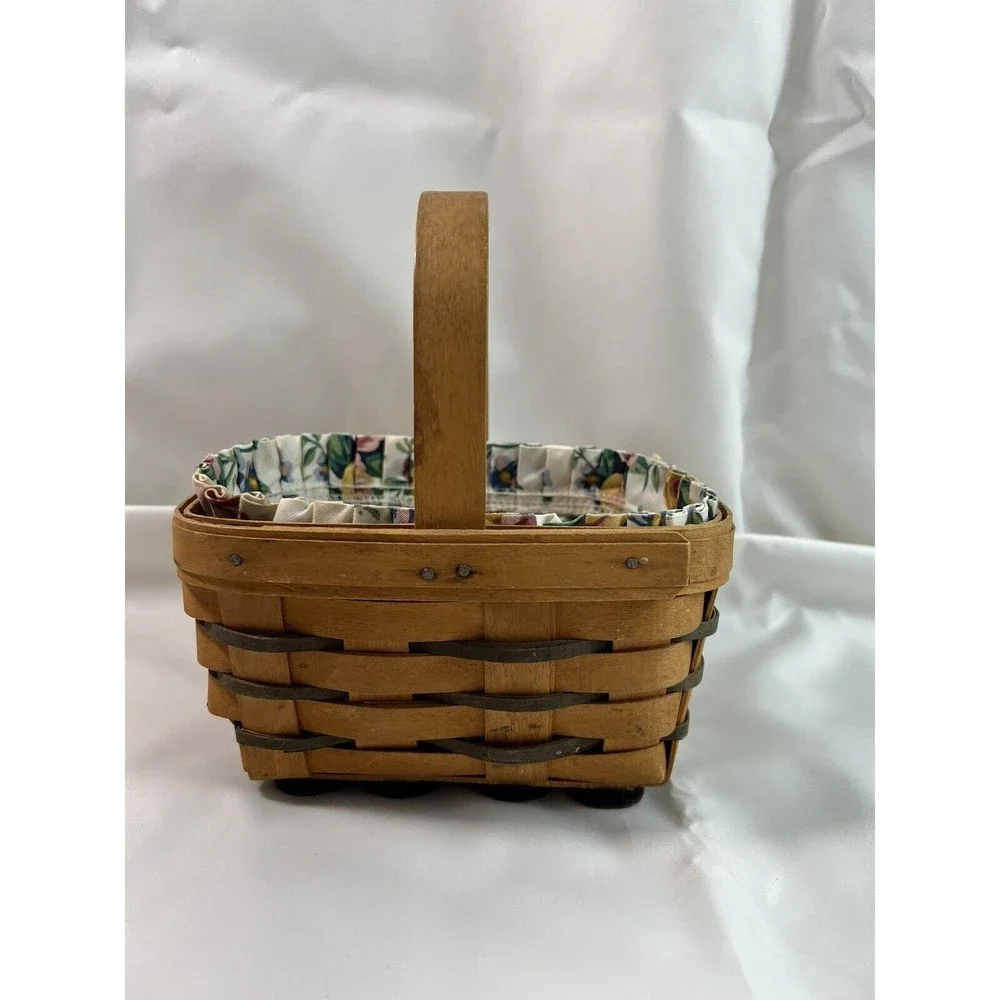 Longaberger Basket American with Rose Liner 1997